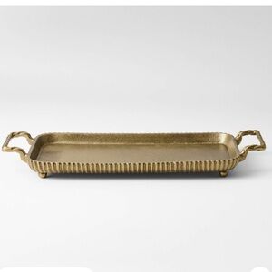 Brass footed tray with handles - Threshold designed with Studio McGee